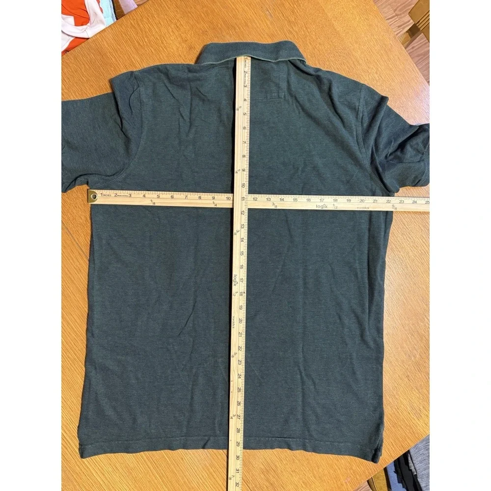 Banana Republic‎ Polo Shirt XL Tall Green Organic Cotton Pique Logo